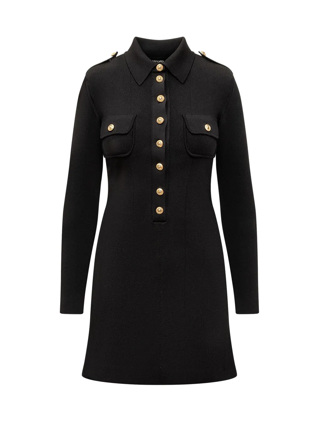 Button-Front Mini Dress