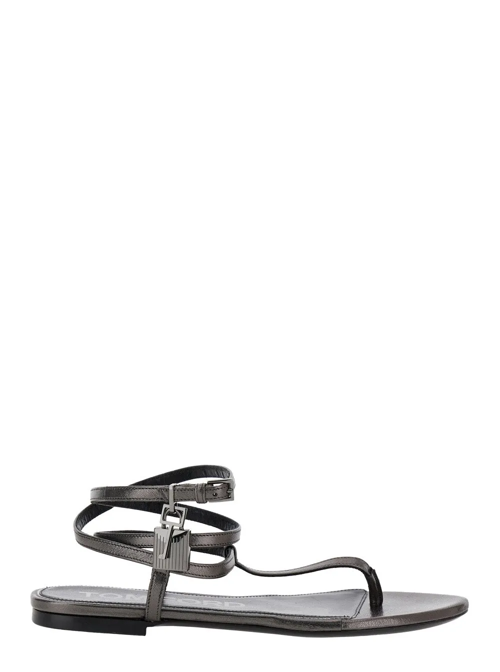 Ankle Wrap Sandals With Padlock Detail