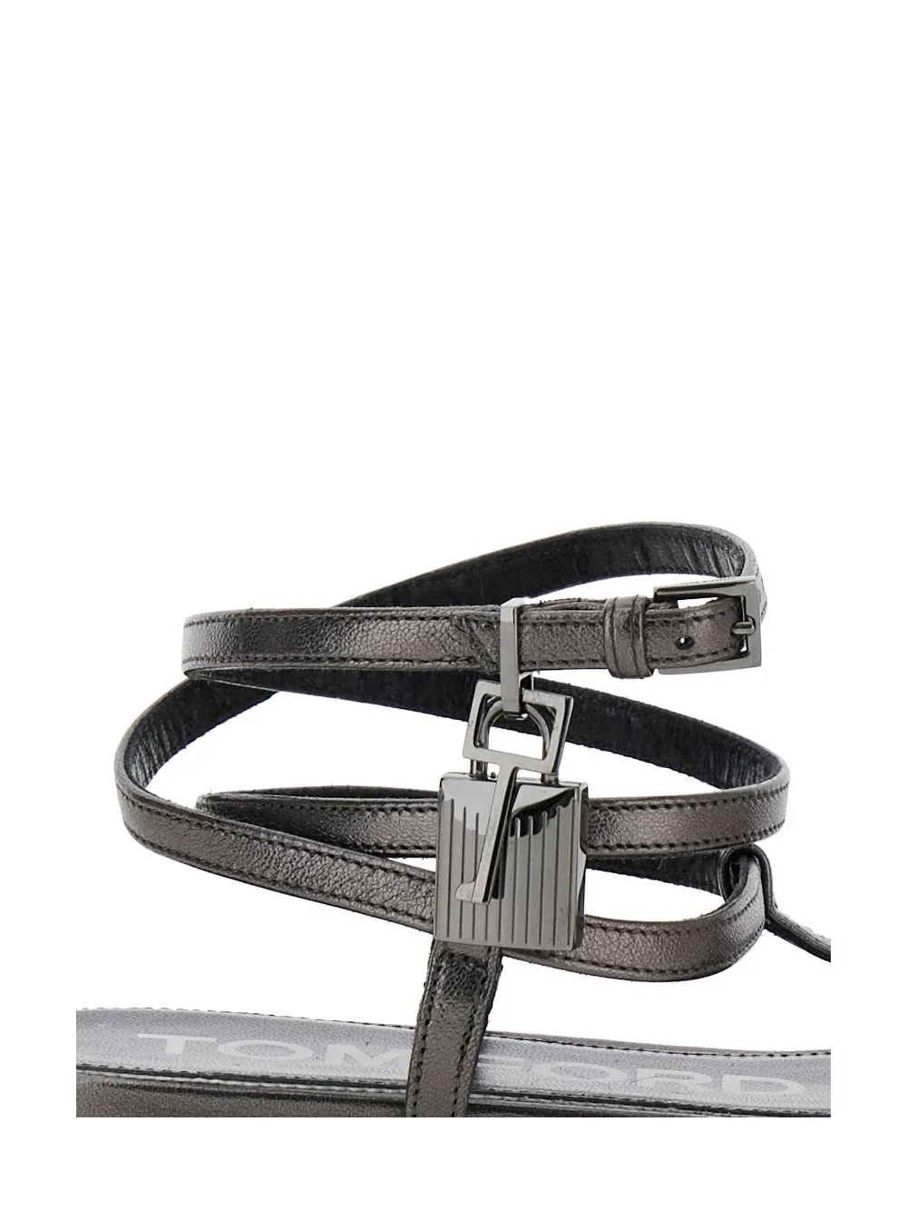Ankle Wrap Sandals With Padlock Detail
