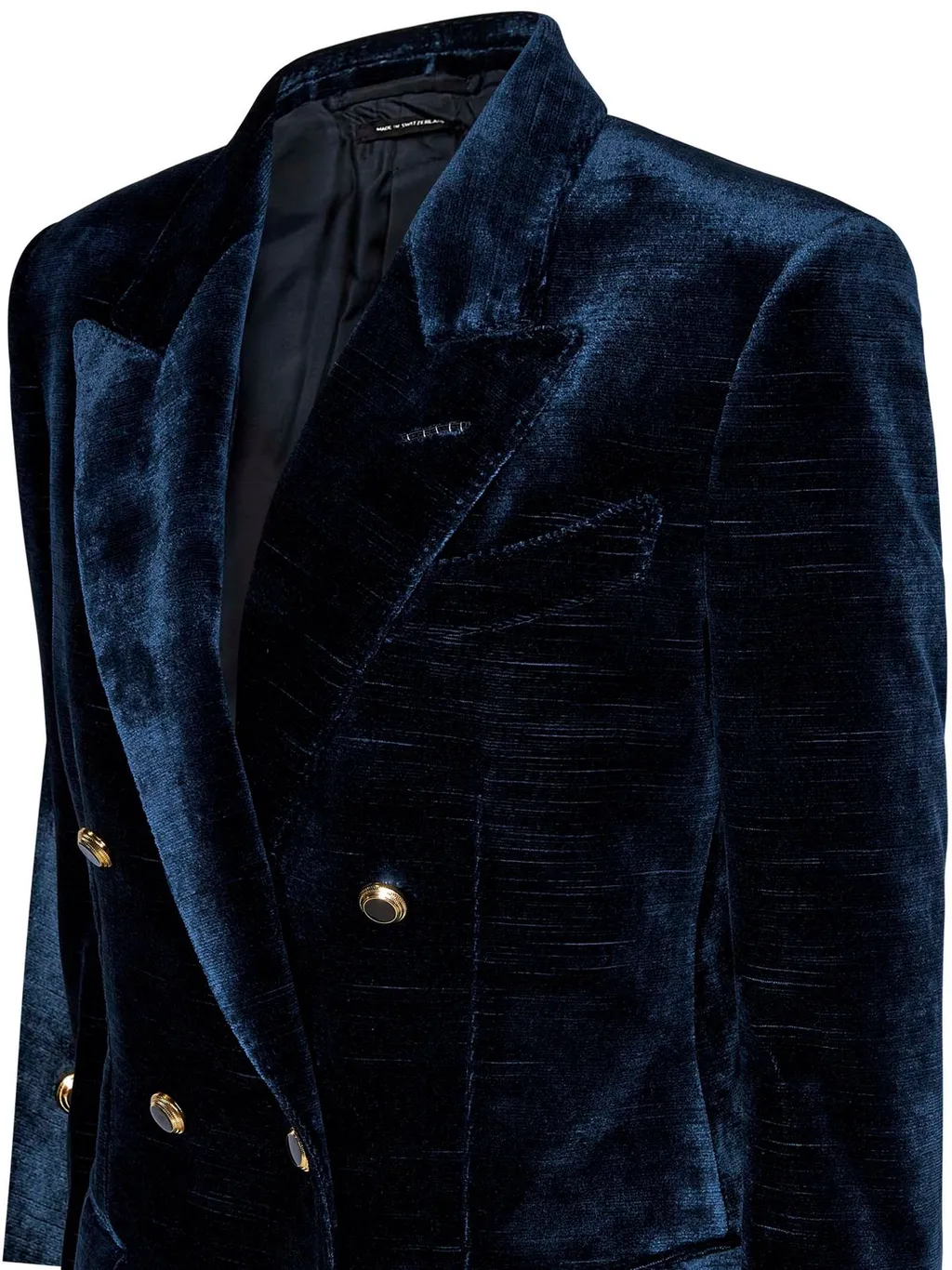 Double-Breasted Velvet Blazer