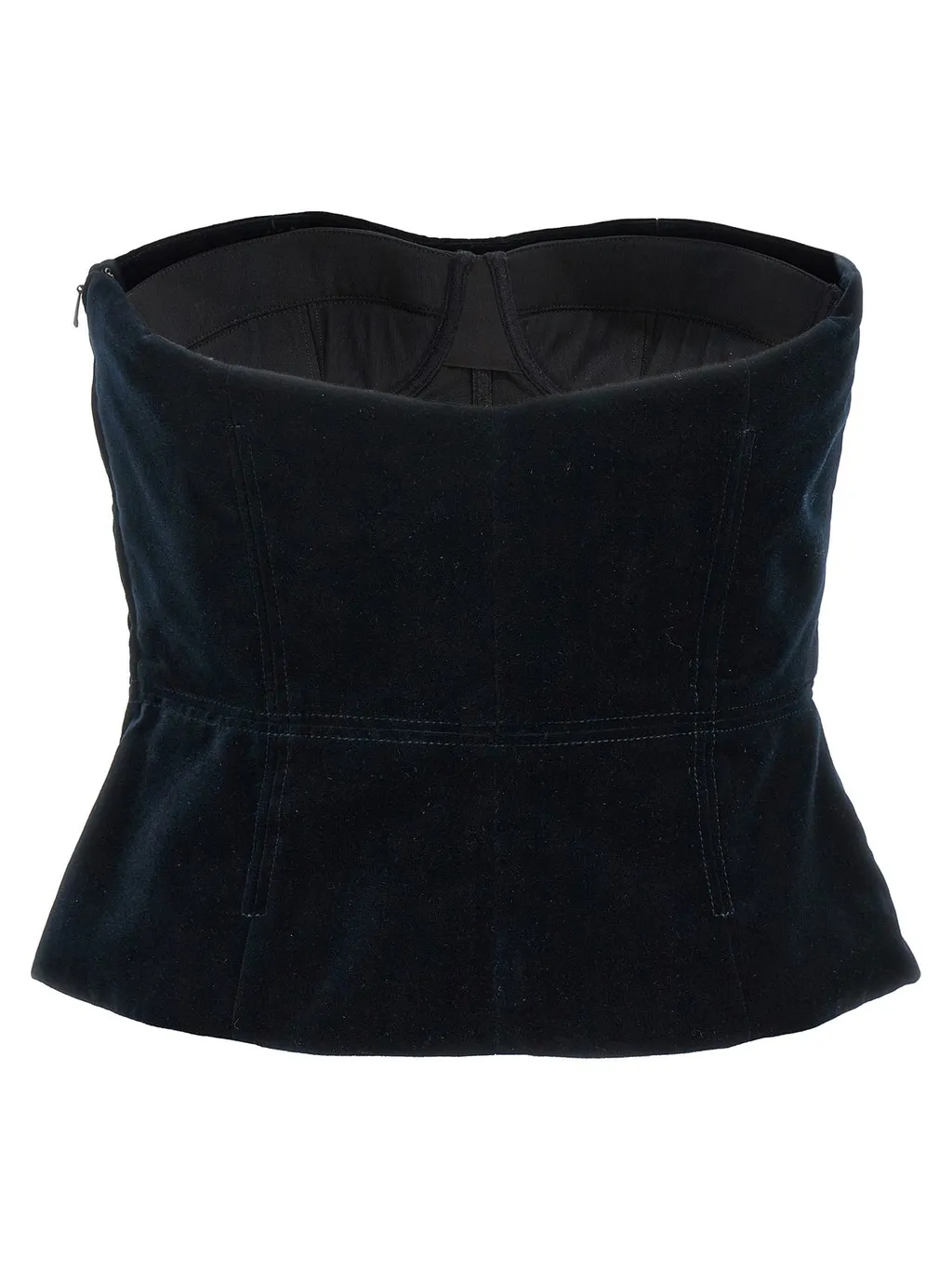 Velvet Peplum Corset Top