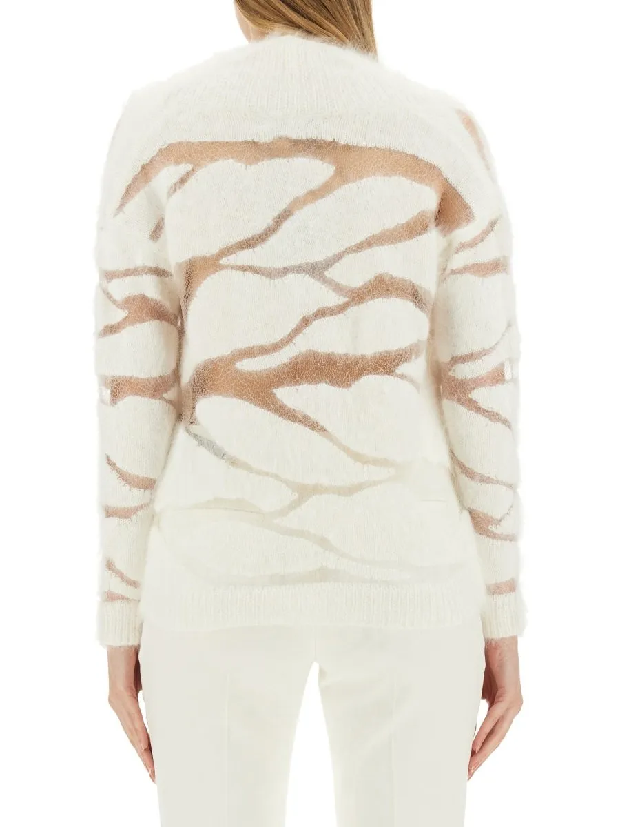 V-Neck Wrap Knit Sweater
