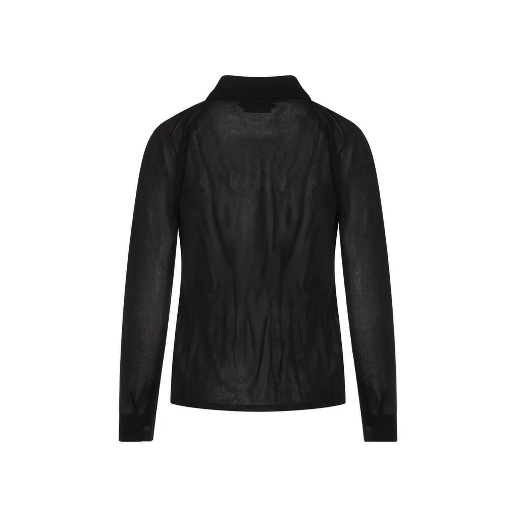 Sheer Ruffle Shirt