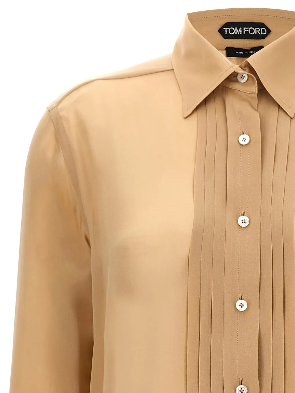 Pleated Silk Blouse