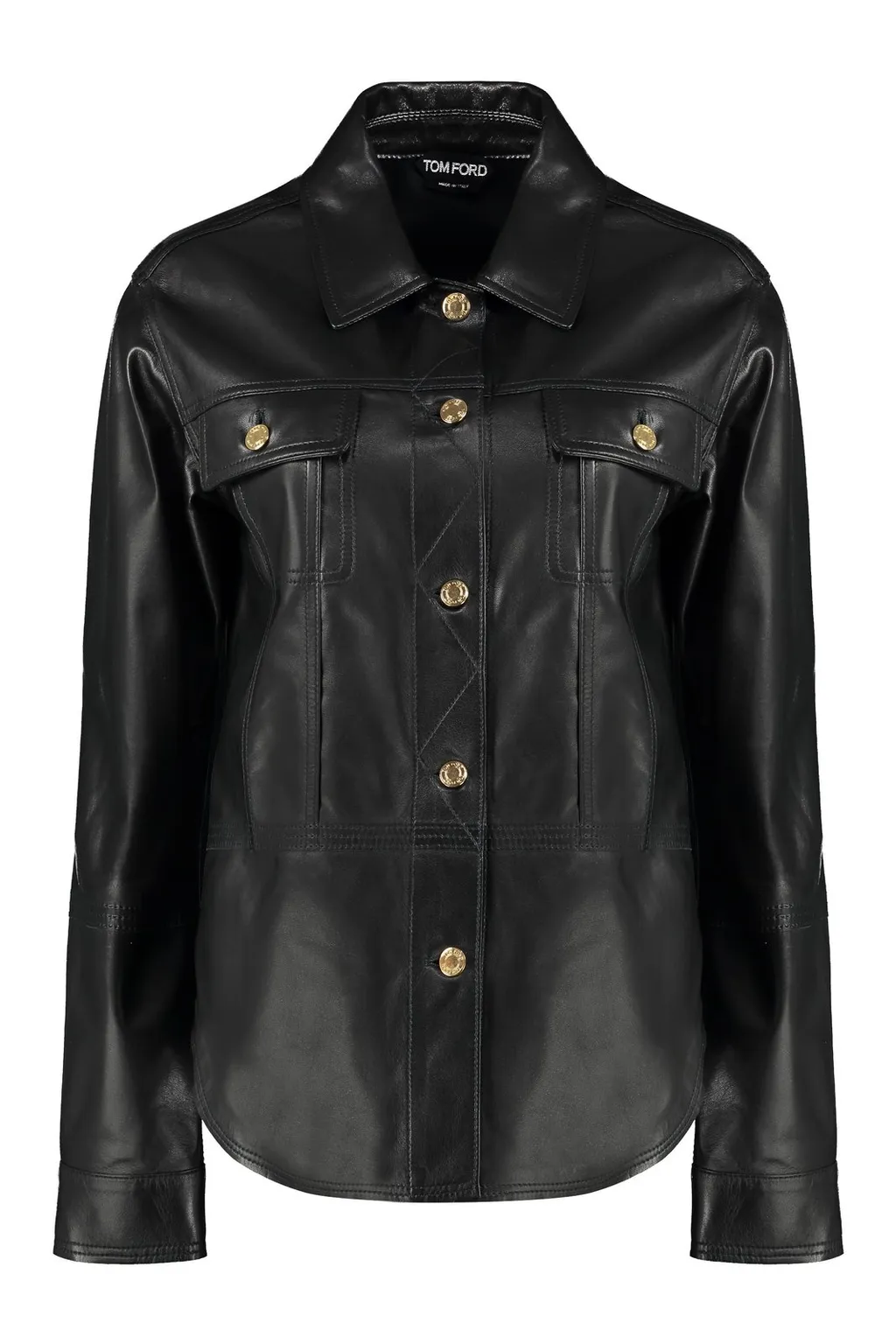 Leather Shirt Jacket