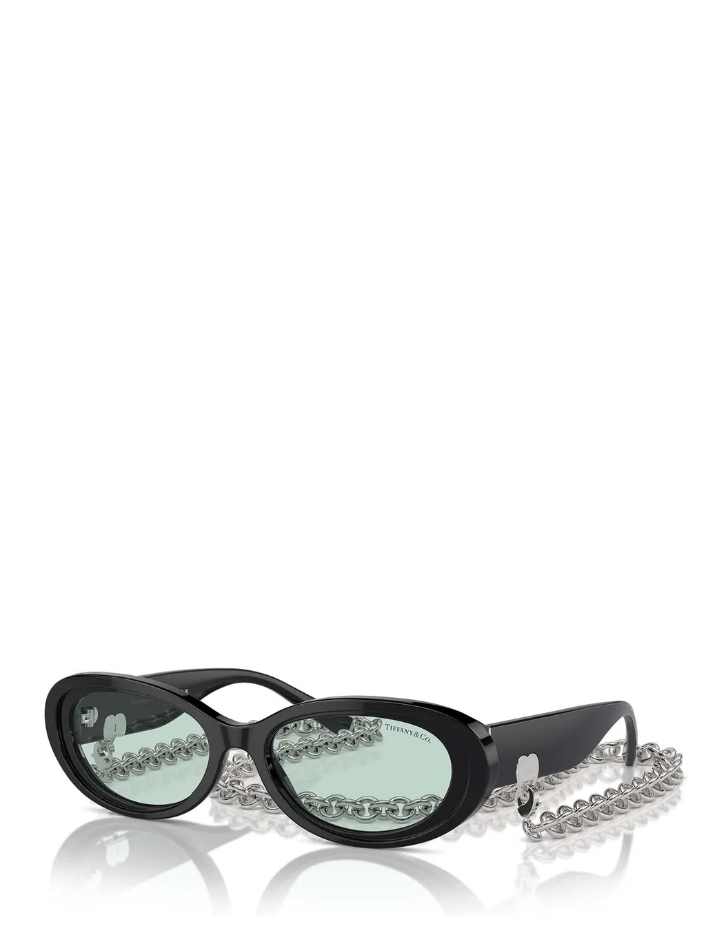 Oval Sunglasses With Chain Detail