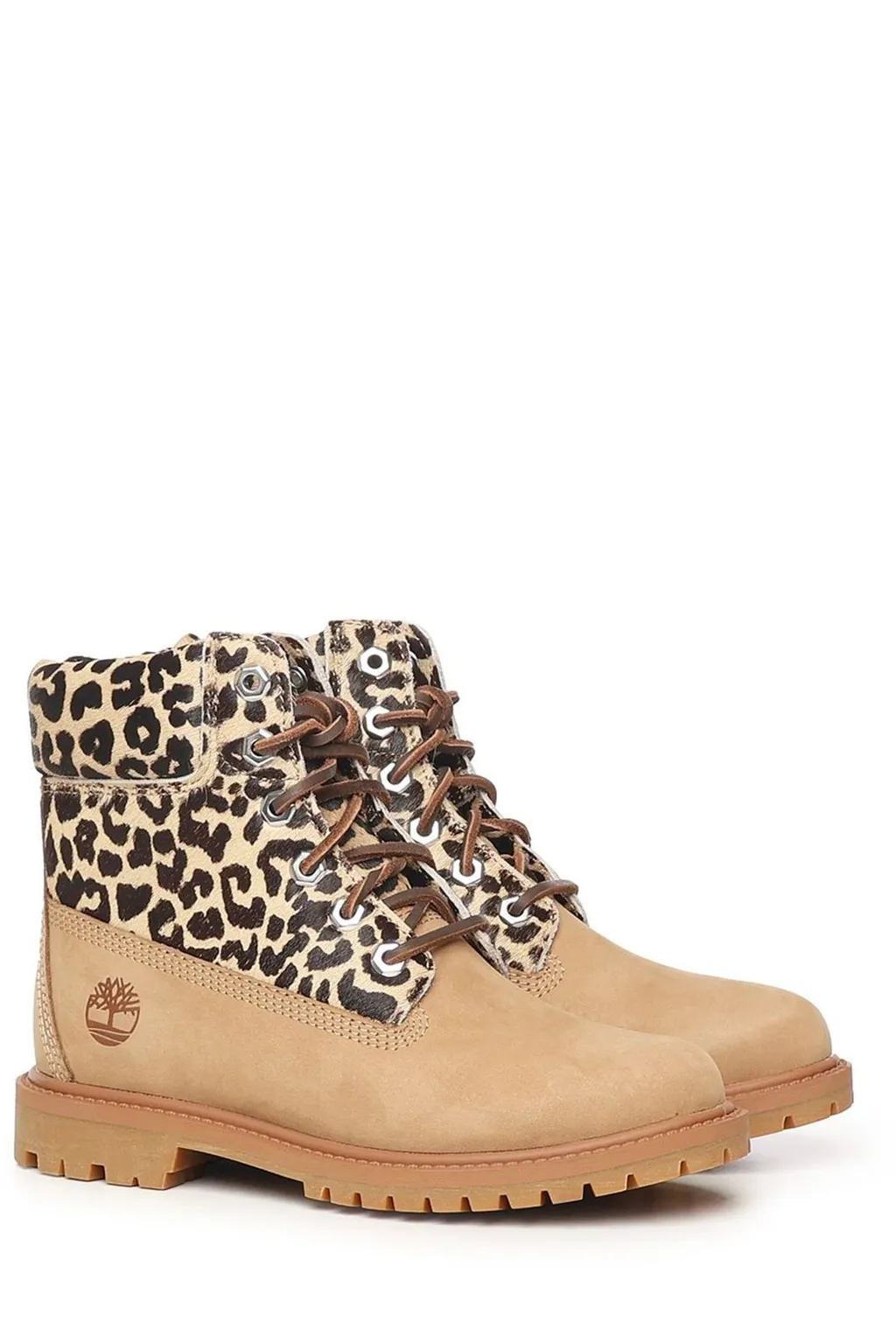 6-Inch Boots With Leopard Print Collar