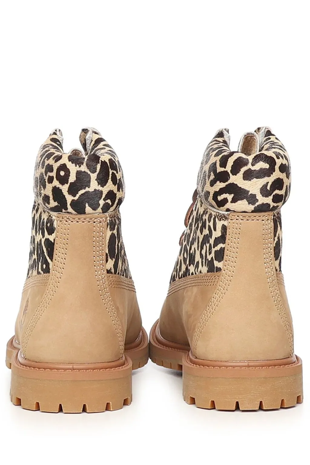 6-Inch Boots With Leopard Print Collar