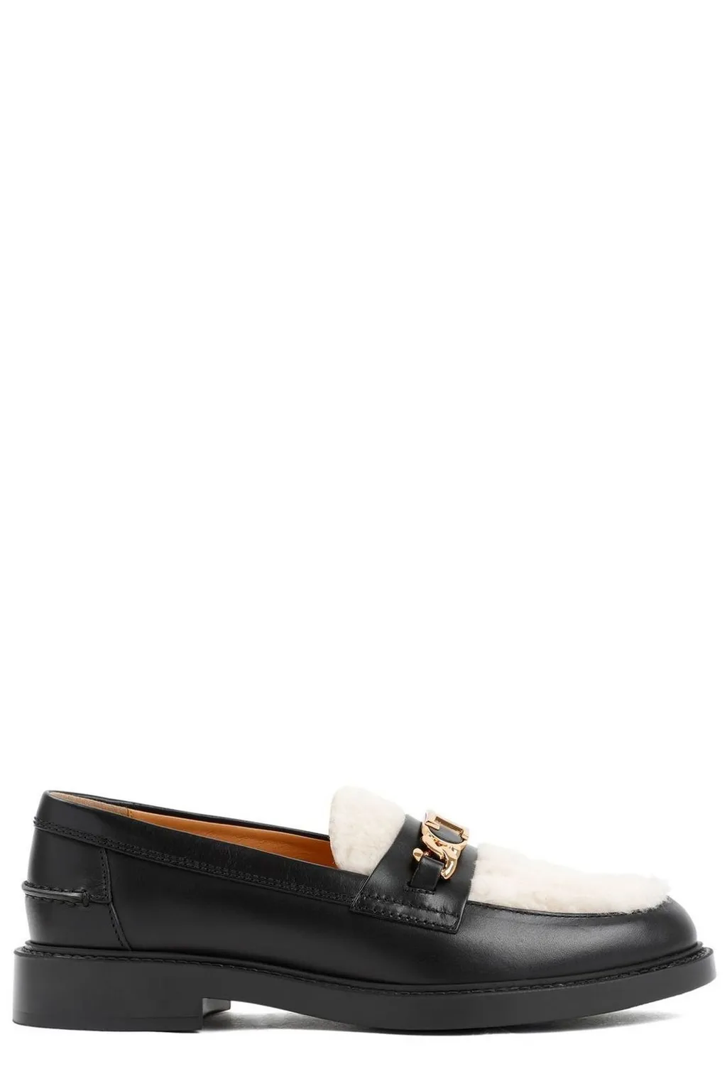 Loafers With Shearling Trim