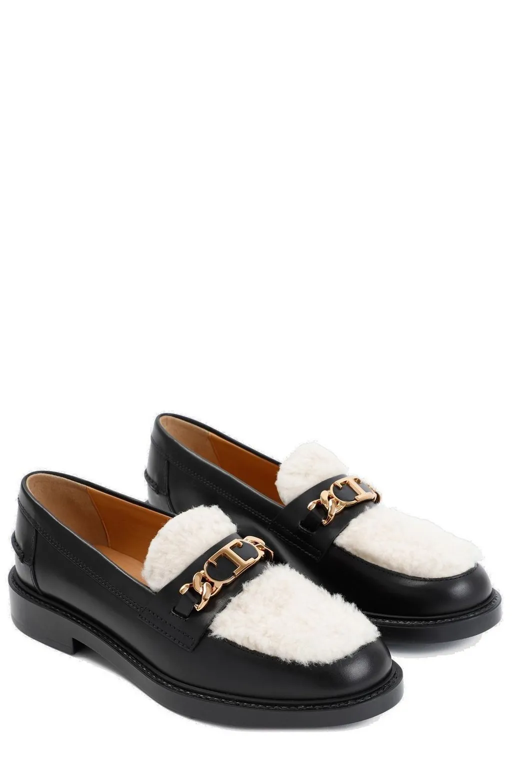 Loafers With Shearling Trim
