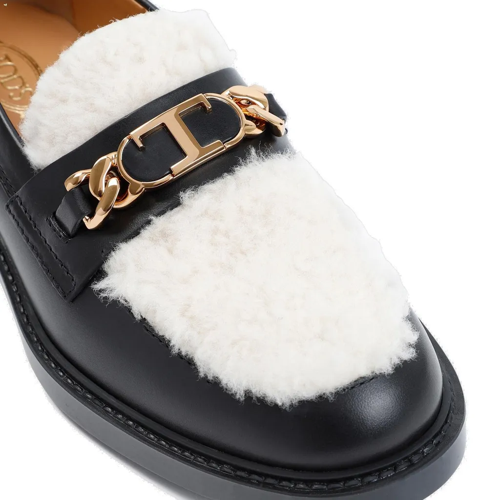 Loafers With Shearling Trim