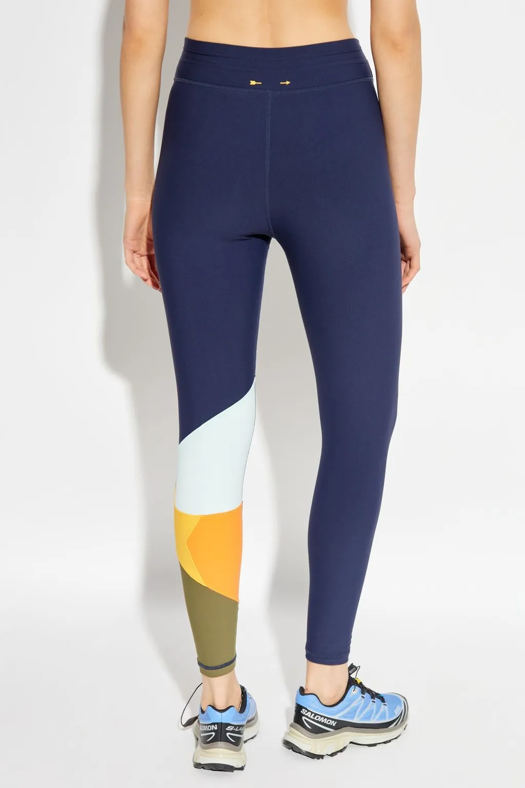 High-Waisted Leggings With Color-Block Detail
