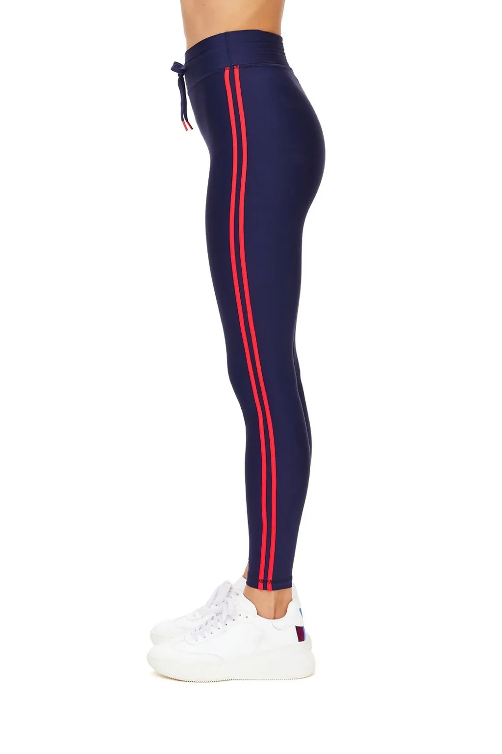High-Waisted Leggings With Side Stripe