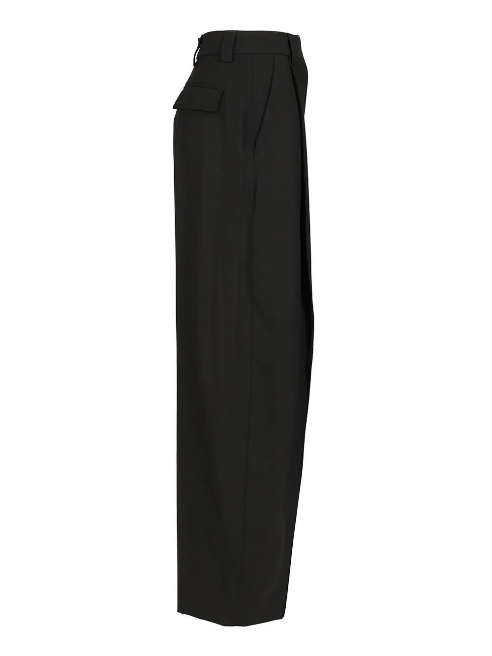 High-Waisted Pleated Trousers
