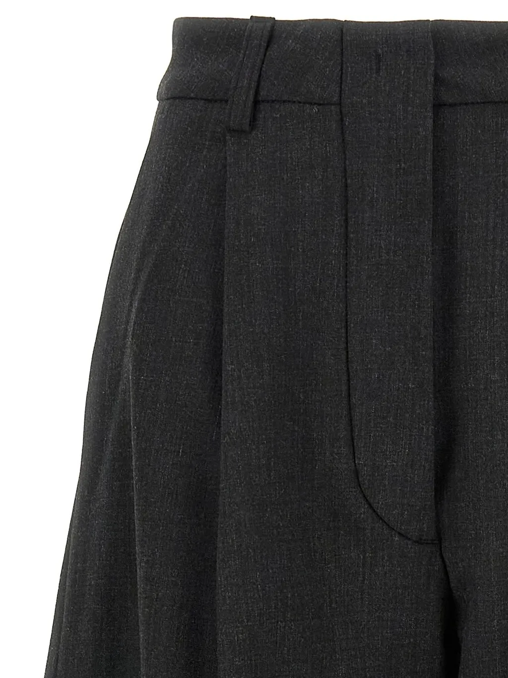 Pleated Wide-Leg Trousers