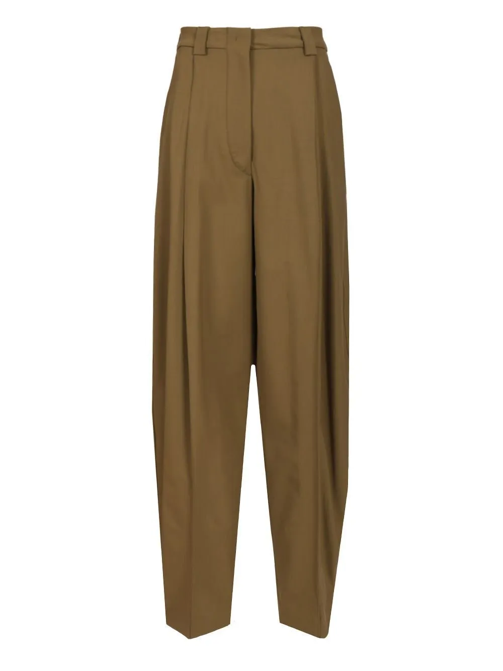 High-Waisted Pleated Trousers
