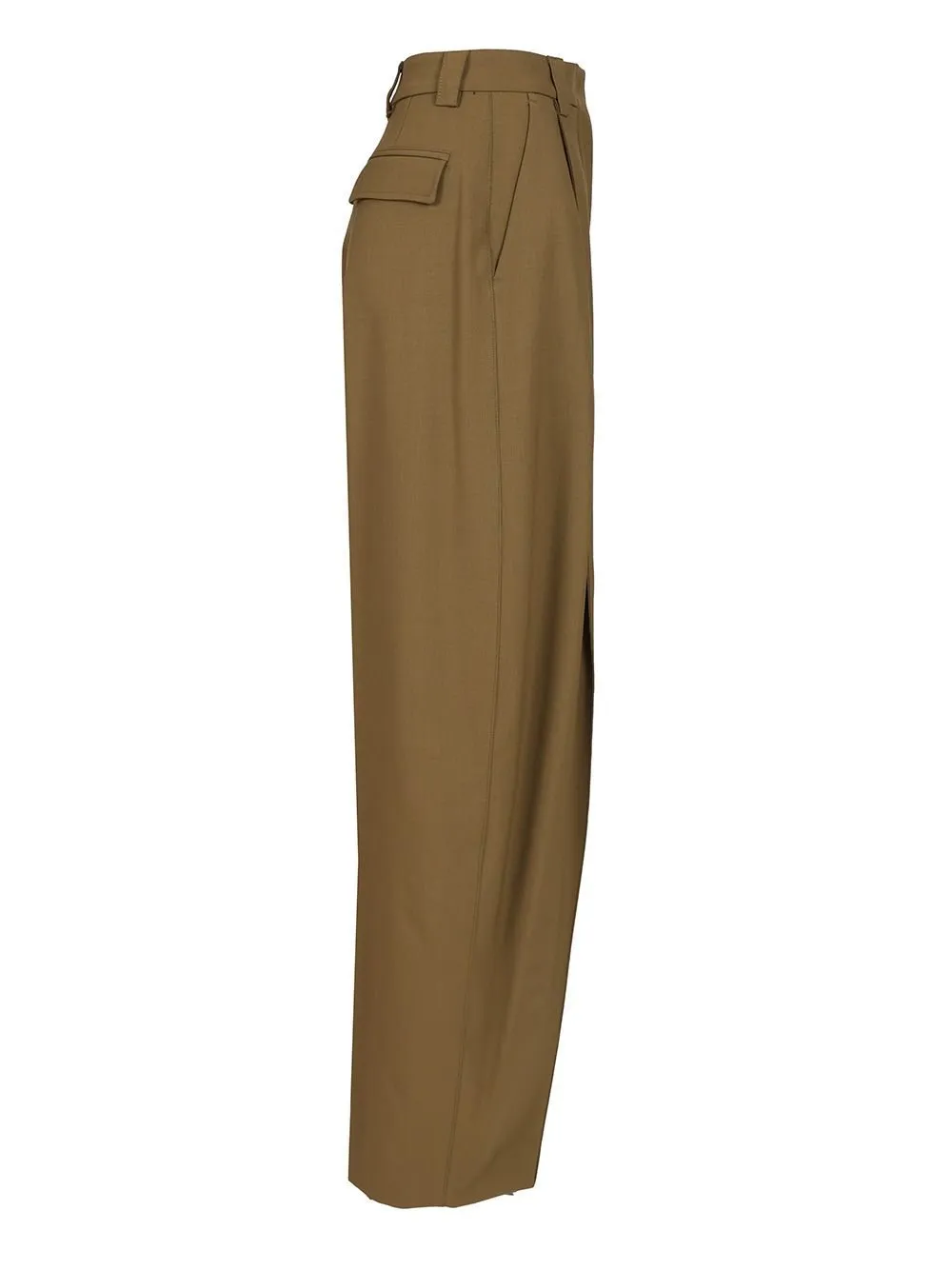 High-Waisted Pleated Trousers