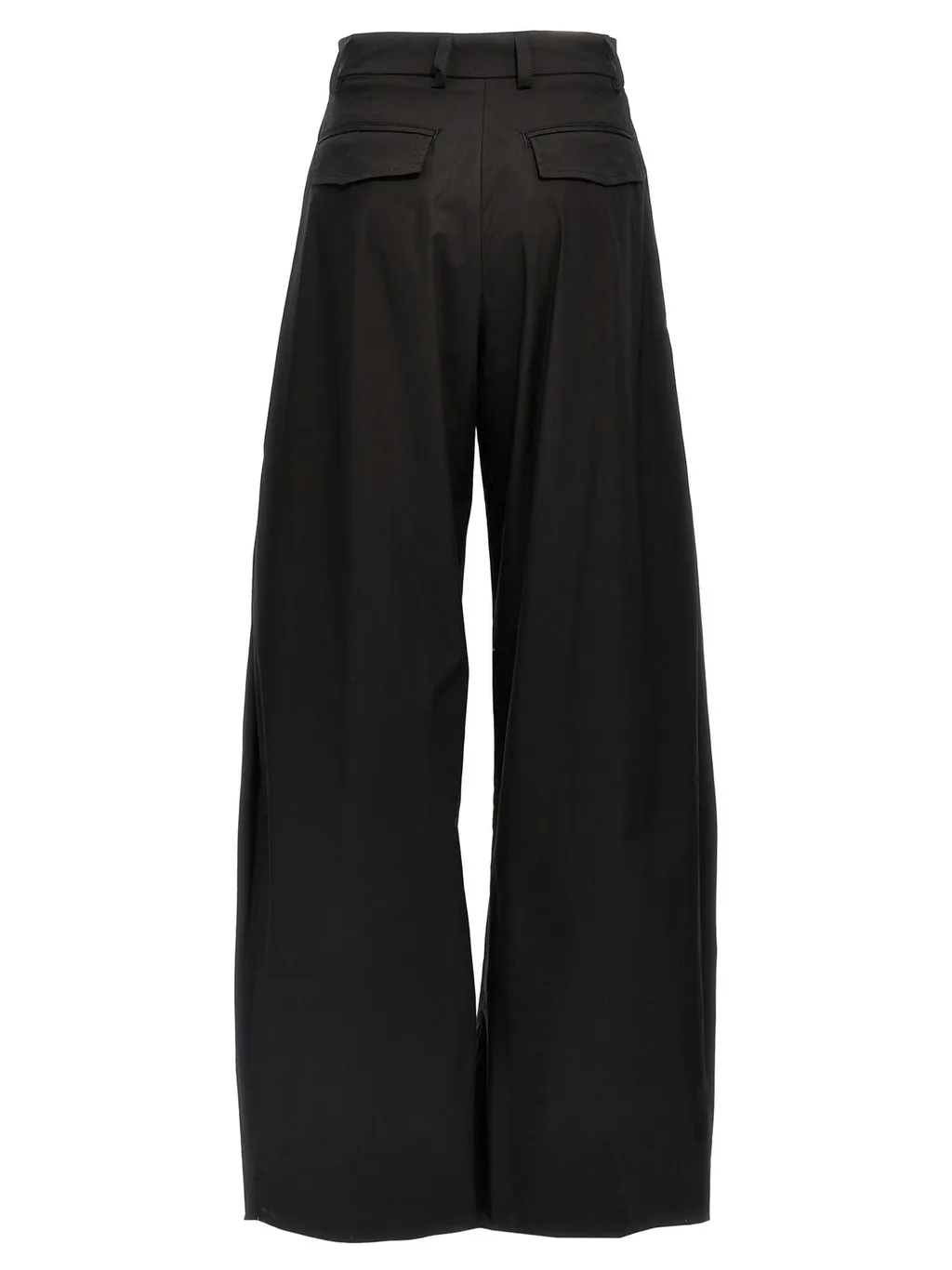 Wide-Leg Pleated Trousers