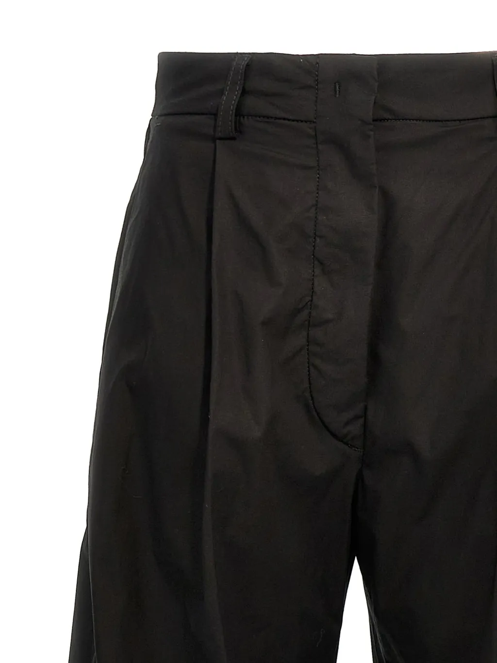 Wide-Leg Pleated Trousers