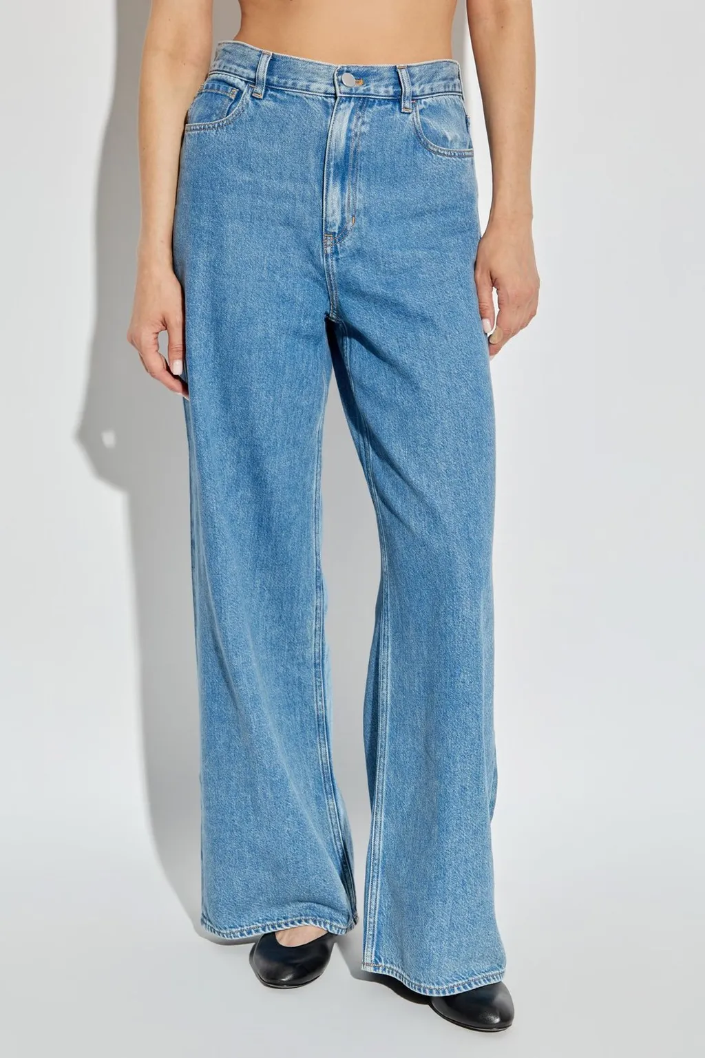 High-Waisted Wide-Leg Jeans