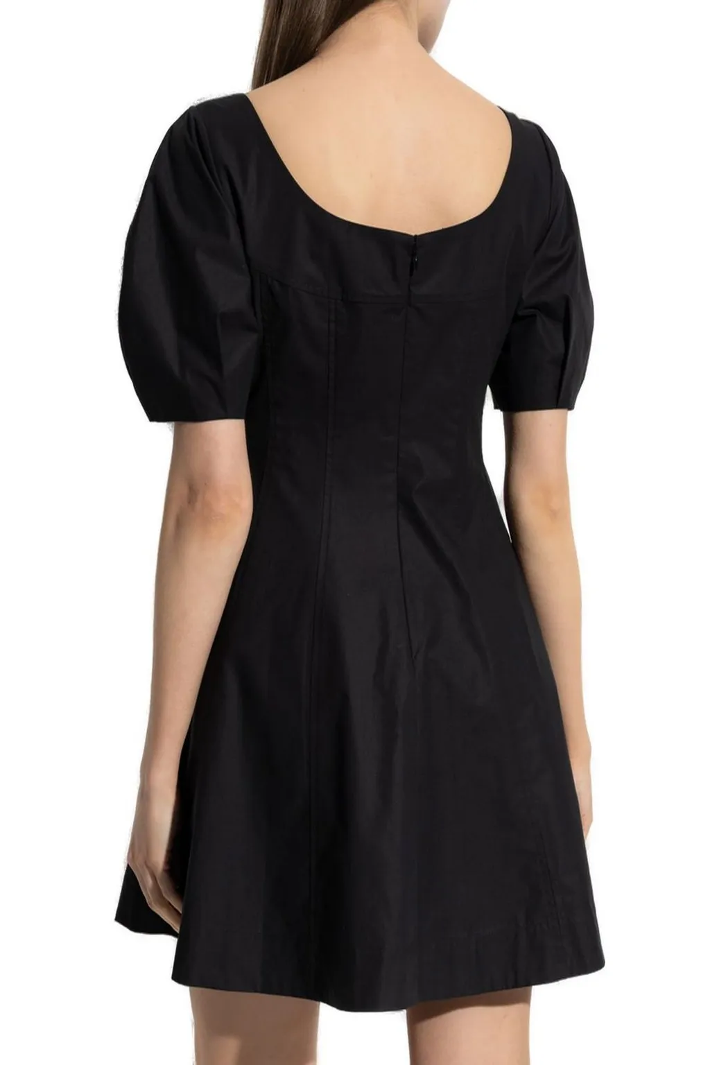 Puff-Sleeve Mini Dress