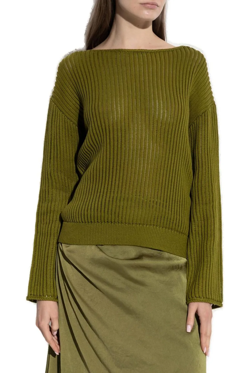 Boat Neck Knit Sweater