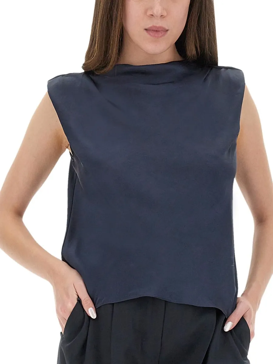 Sleeveless Boat Neck Top