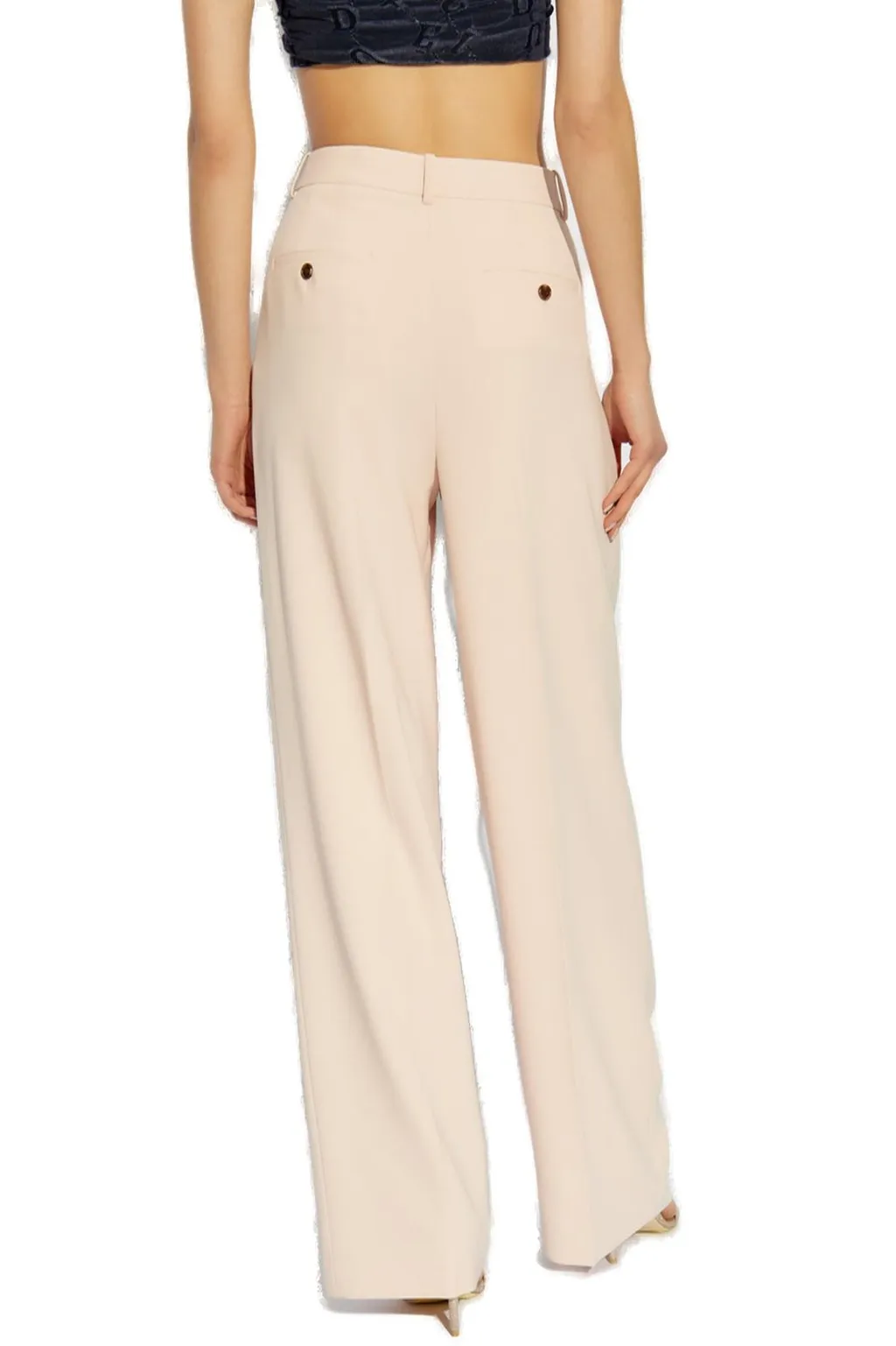 Pleated Wide-Leg Trousers