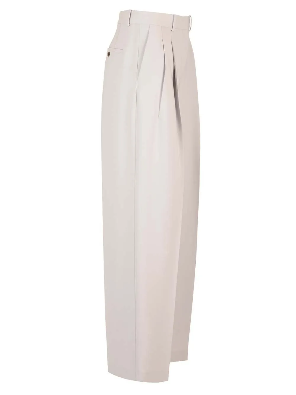 Pleated Wide-Leg Trousers