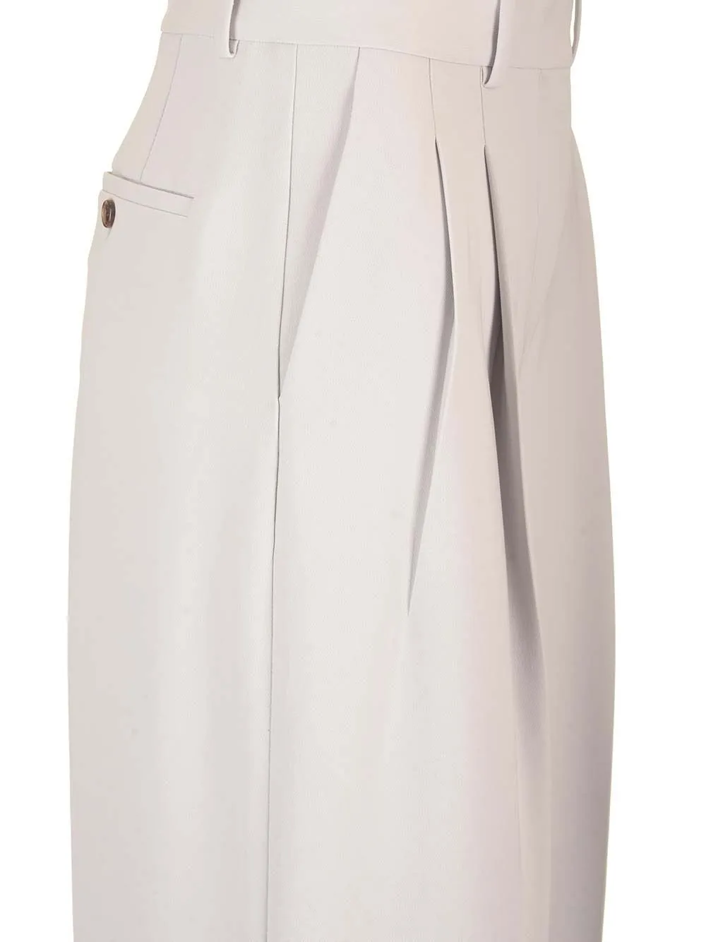 Pleated Wide-Leg Trousers