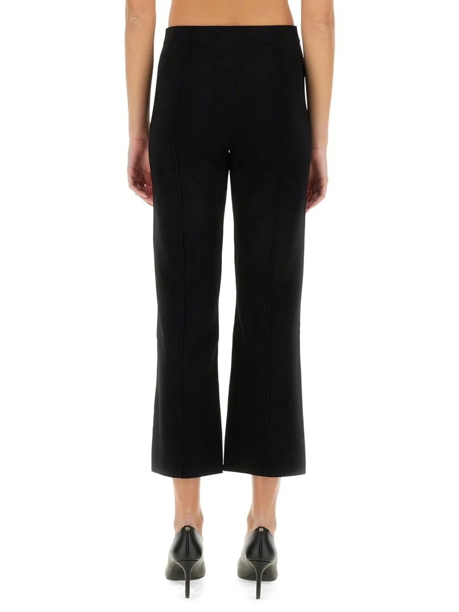 Cropped Flare Trousers