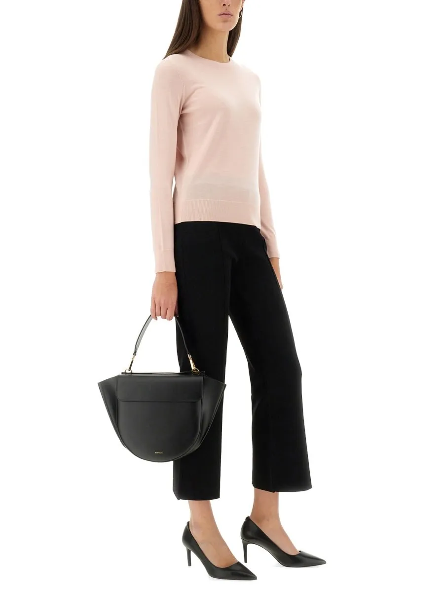 Cropped Flare Trousers