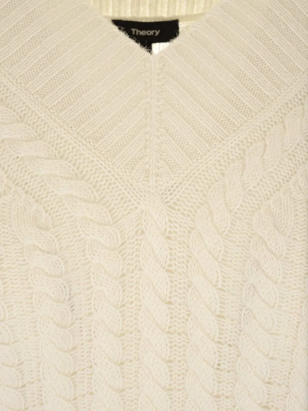 Cable Knit V-Neck Sweater
