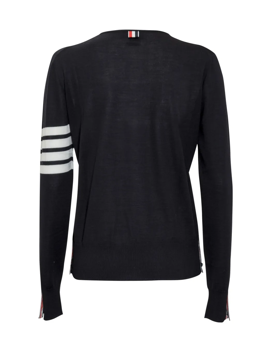 Crewneck Sweater With Four-Bar Detail