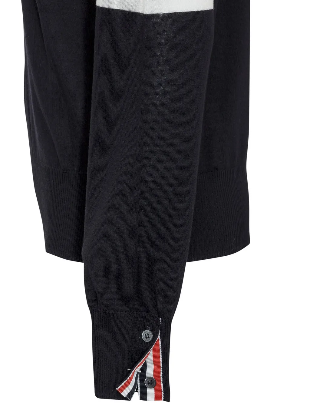 Crewneck Sweater With Four-Bar Detail