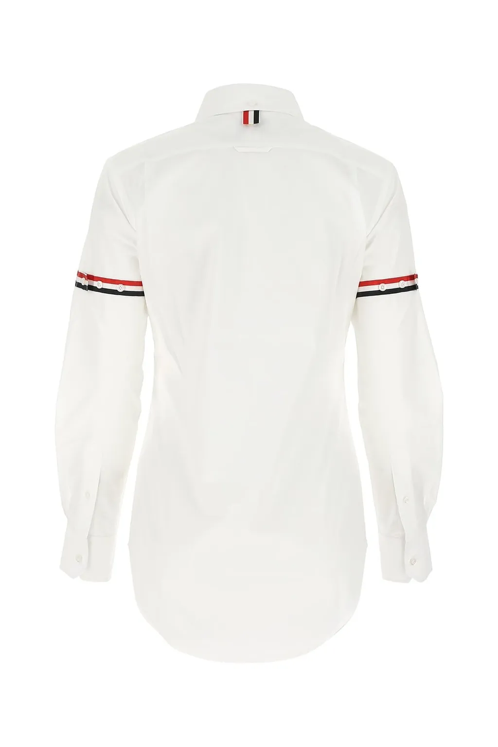 Classic Button-Down Shirt With Tricolor Stripes