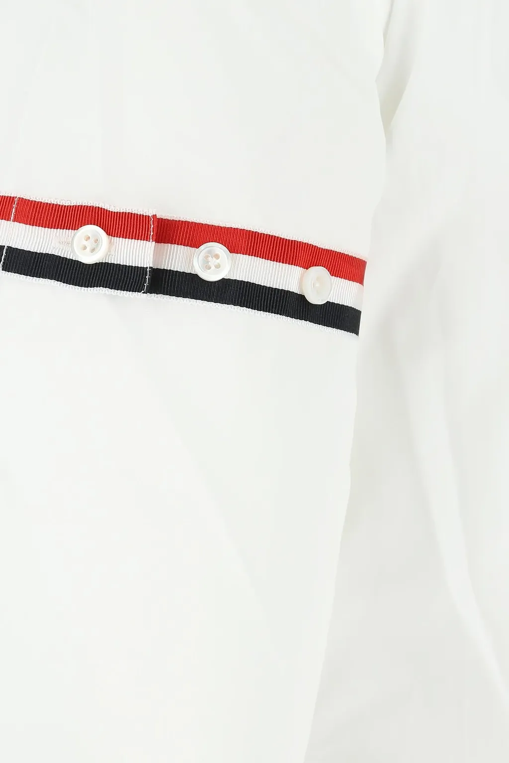Classic Button-Down Shirt With Tricolor Stripes
