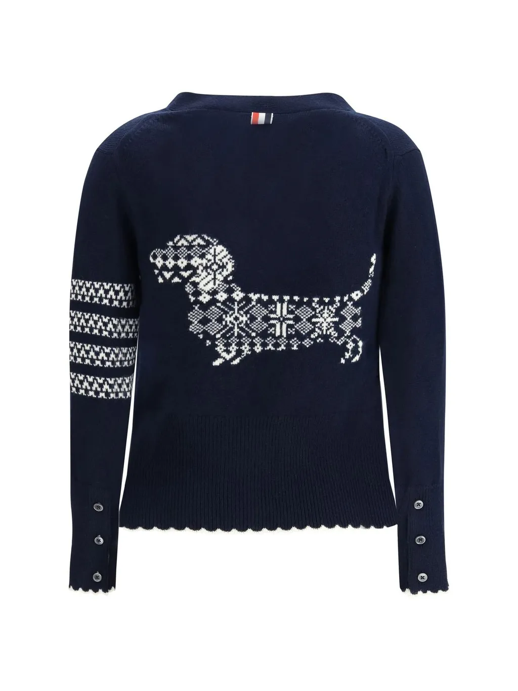 Cardigan With Dachshund Intarsia