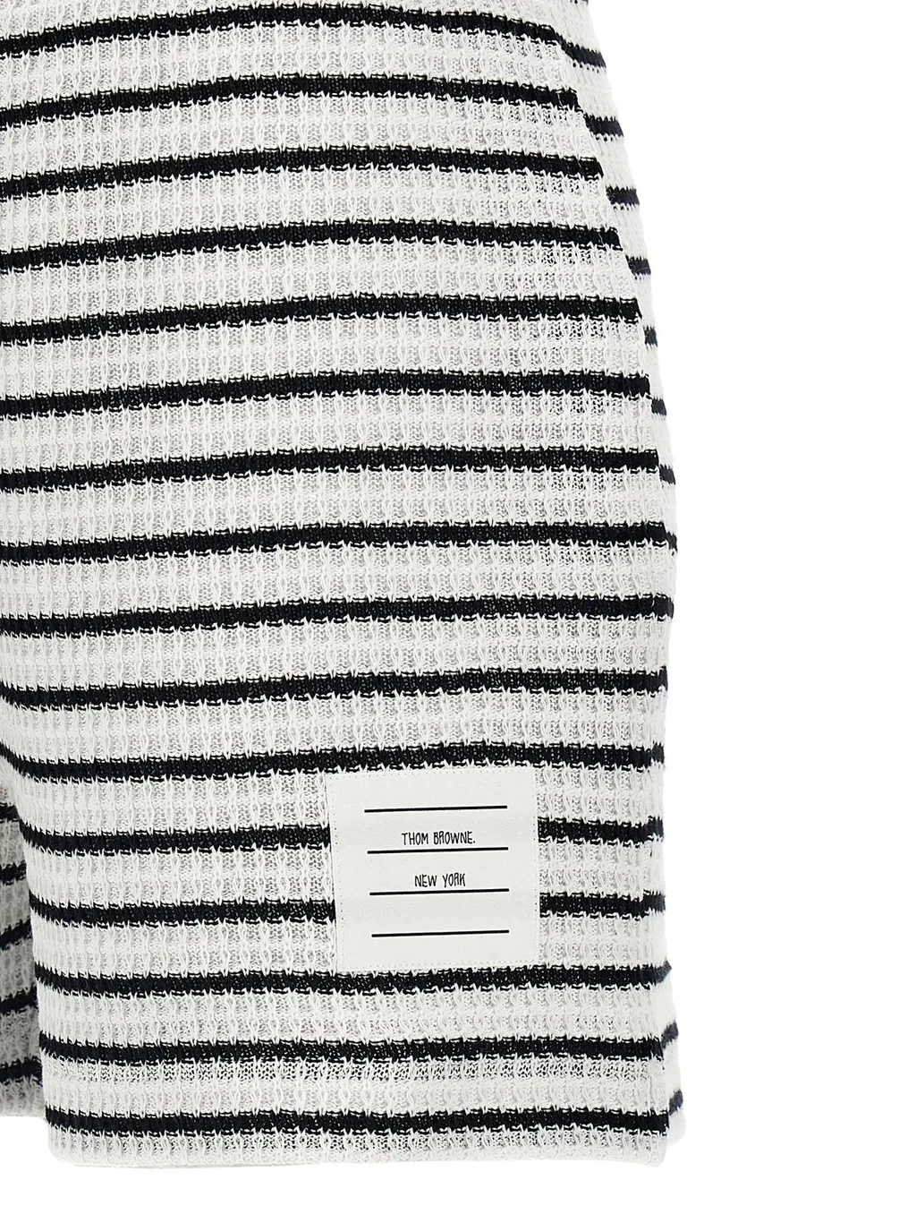 Striped Waffle Knit Shorts