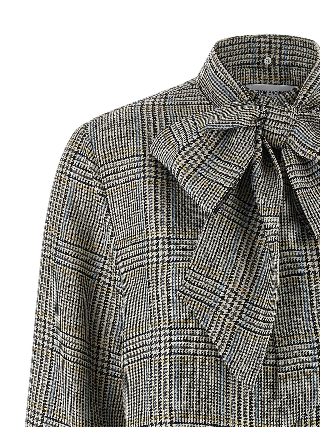 Plaid Bow Blouse