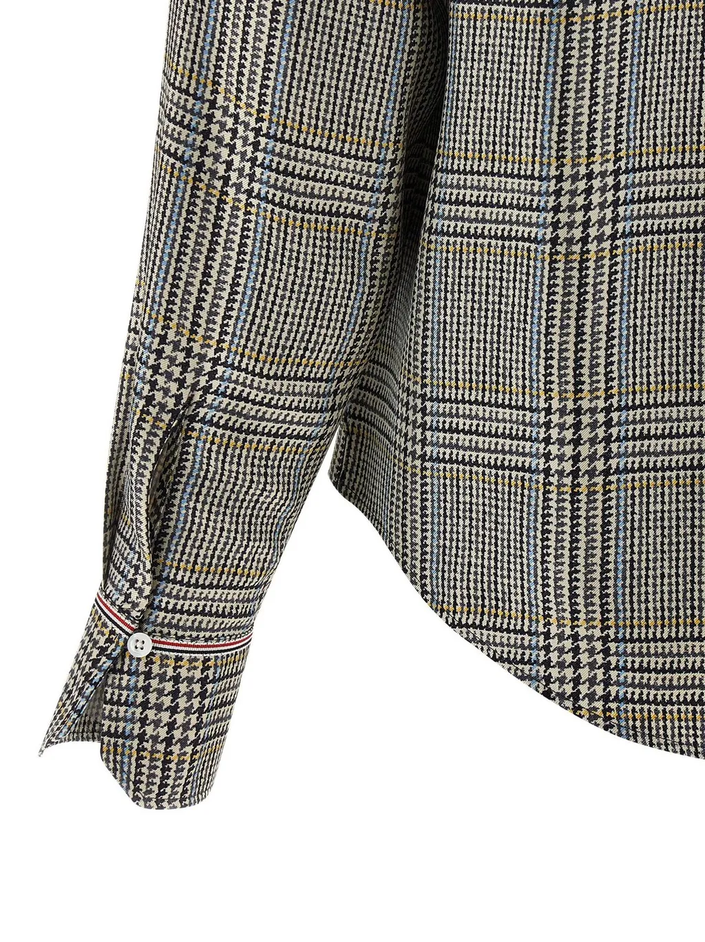 Plaid Bow Blouse