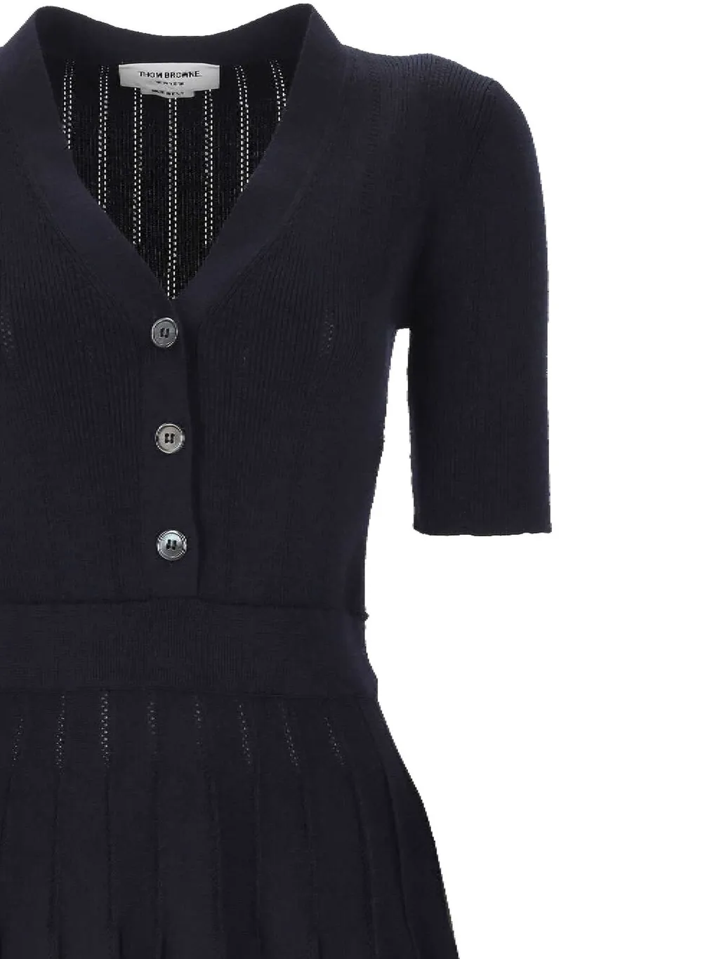Pleated Knit Dress