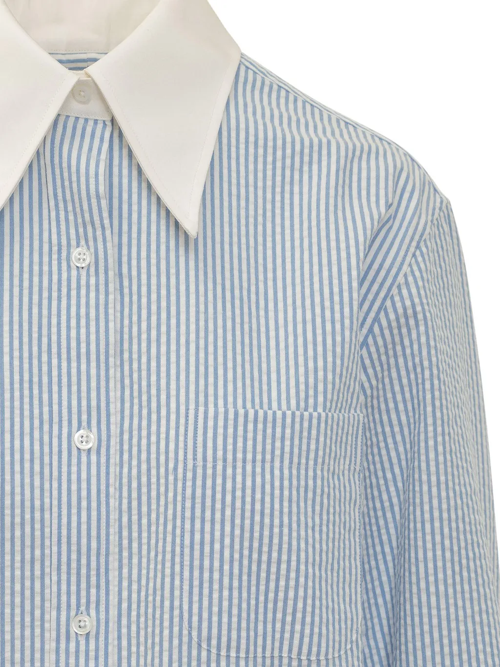 Striped Seersucker Shirtdress
