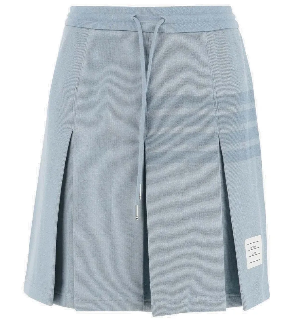 Pleated Skirt With Drawstring Waist
