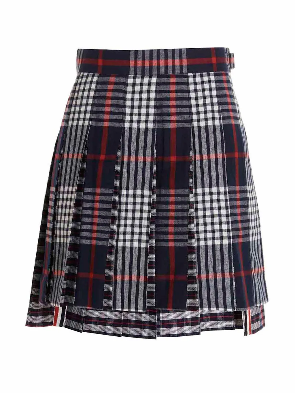 Pleated Tartan Mini Skirt