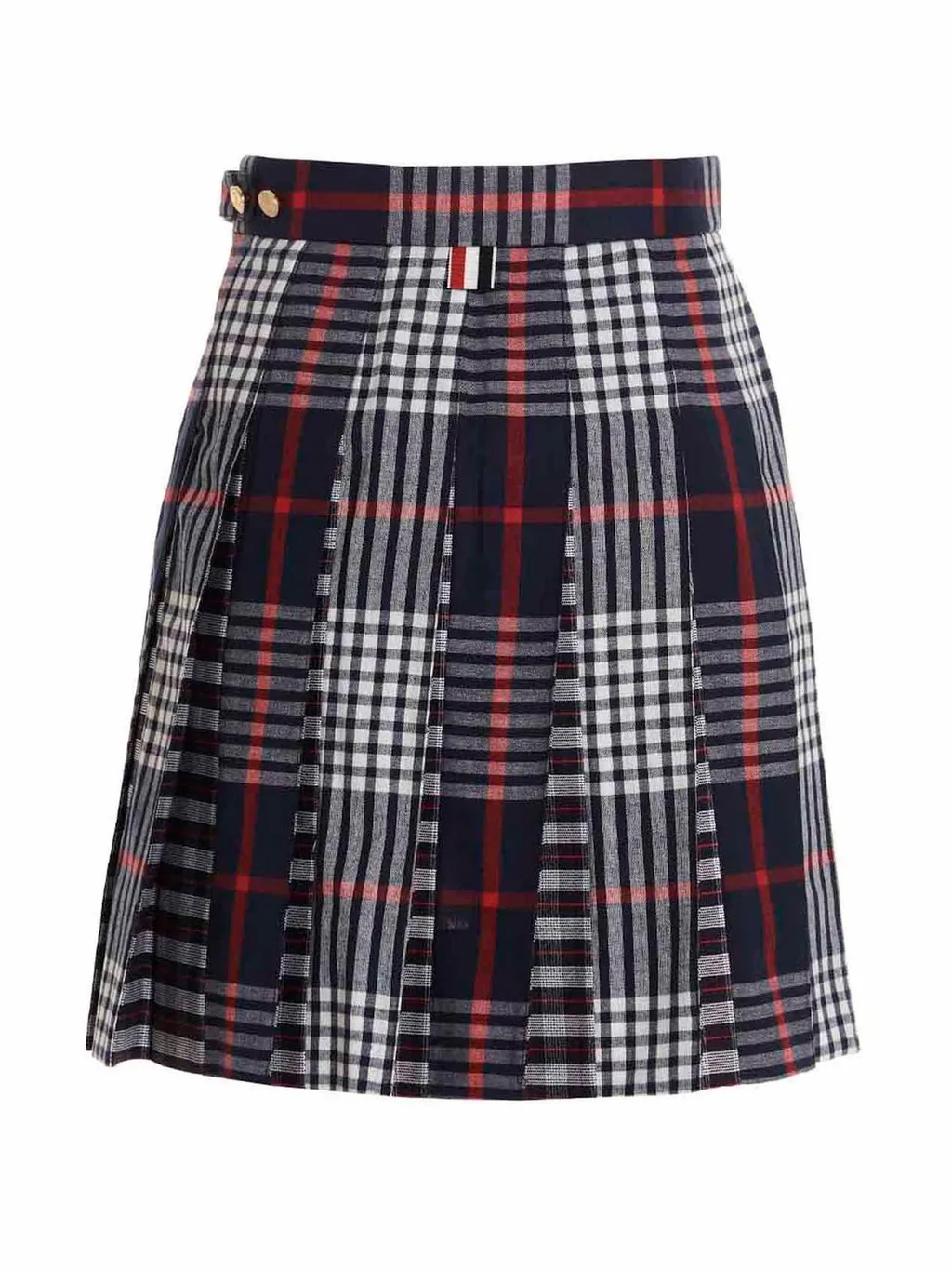 Pleated Tartan Mini Skirt