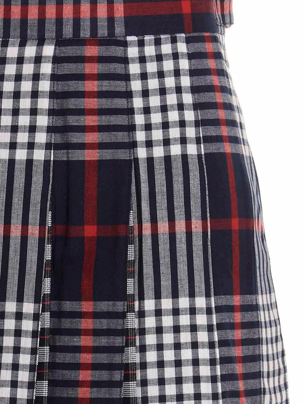 Pleated Tartan Mini Skirt