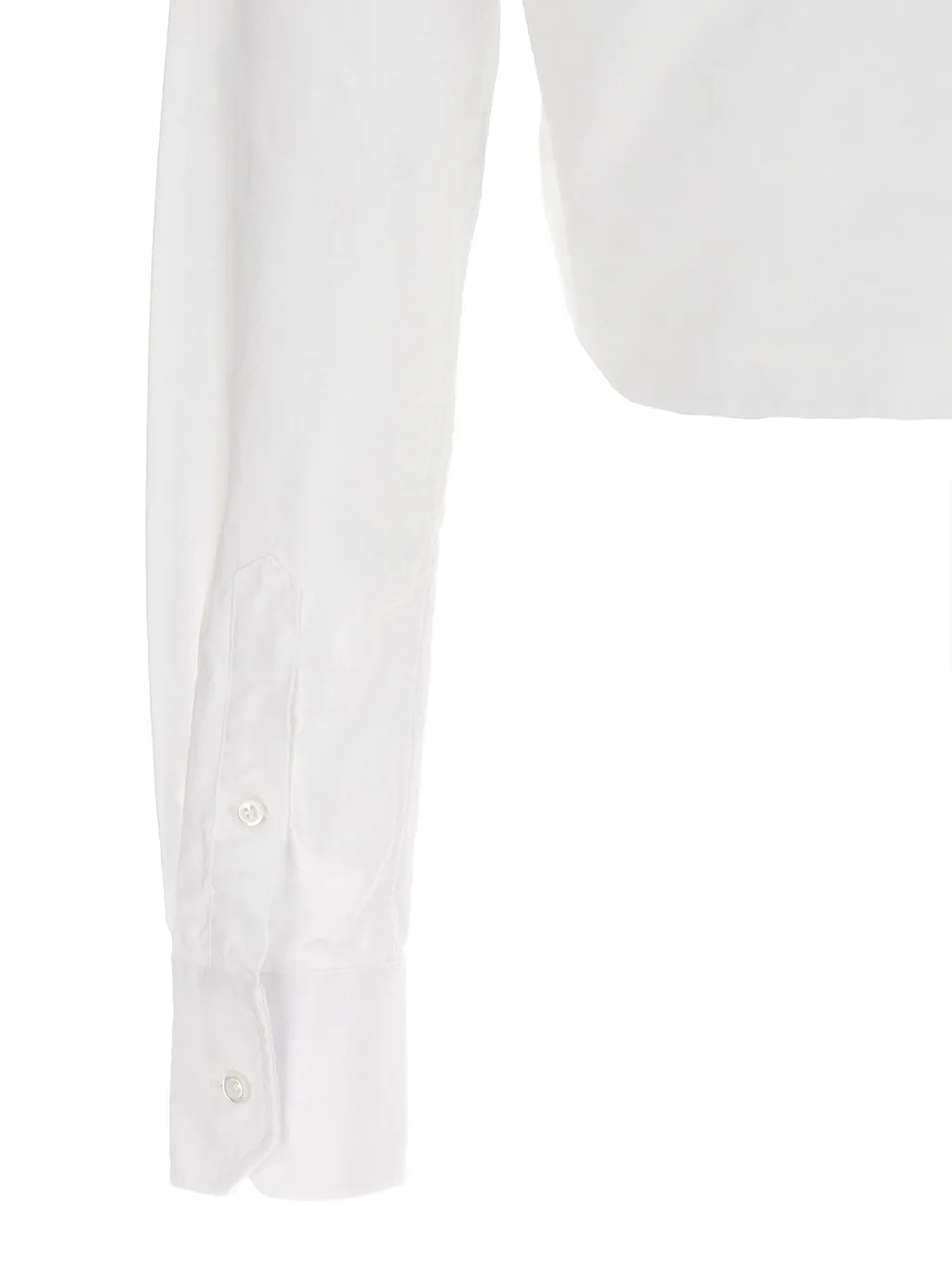Cropped Button-Up Shirt With Tricolor Stripes