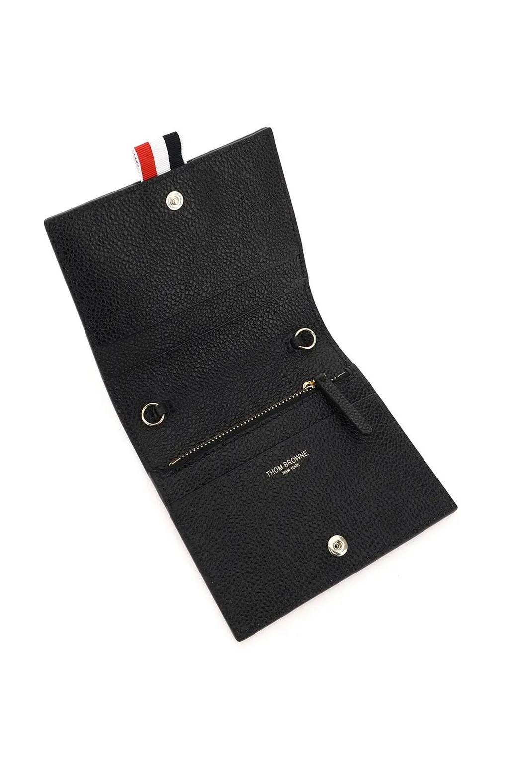 Wallet With Signature Striped Grosgrain Tab