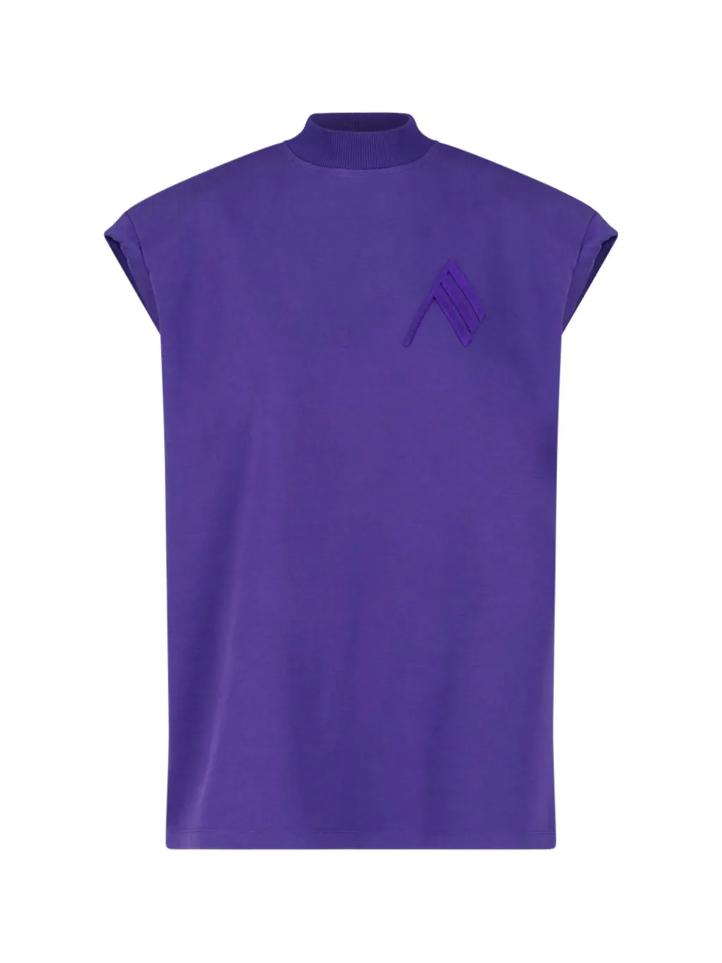 Sleeveless Mock Neck T-Shirt